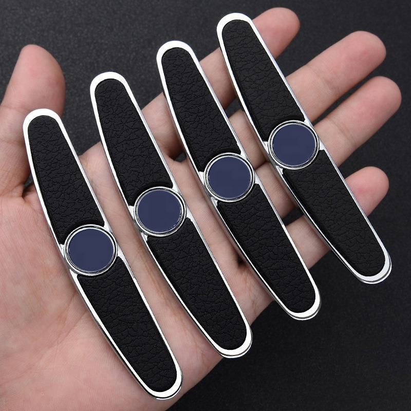Pack de 4 Bandes - Protection Métallique Anti-Chocs pour Portières de Voiture