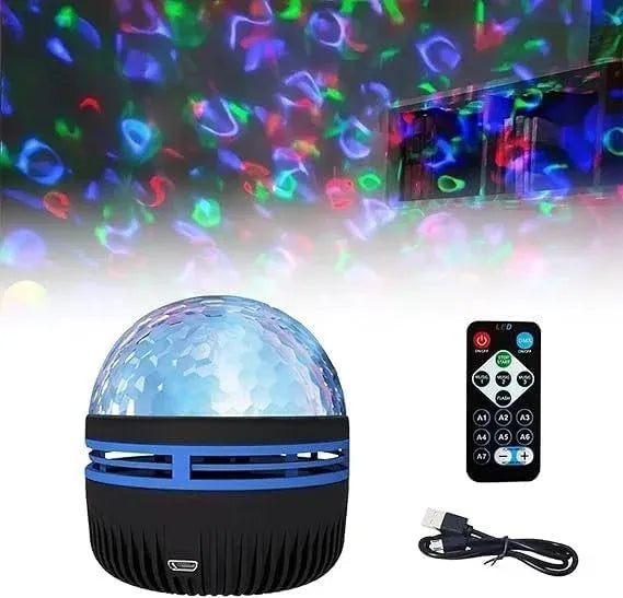 Projecteur Galaxie Rotatif USB avec Télécommande et Lumières Multicolores