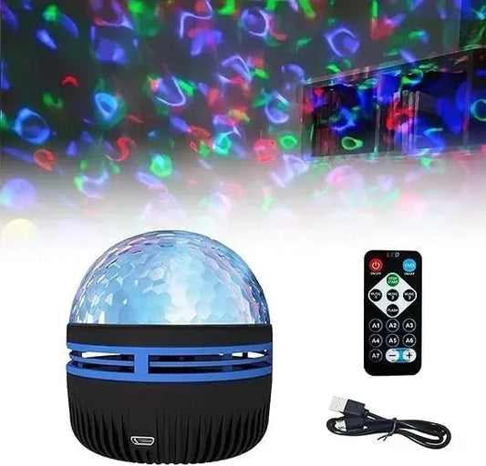 Projecteur Galaxie Rotatif USB avec Télécommande et Lumières Multicolores