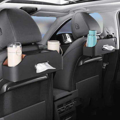 3-en-1 Organiseur Voiture : Porte-Gobelet, Mouchoirs & Support Téléphone