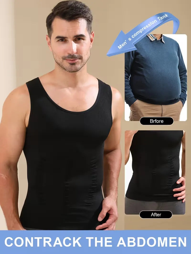 T-shirt Gainant Homme & Femme pour Cacher le Ventre et les Poignées d'Amour.