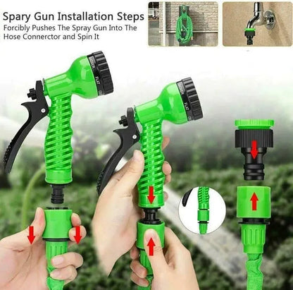 Tuyau d'Arrosage Extensible avec Pistolet de Pulvérisation 7 Modes (30metre)